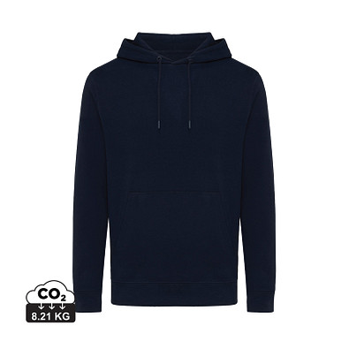 Iqoniq Rila Lightweight Hoodie aus recycelter Baumwolle, navy blau, XXXL