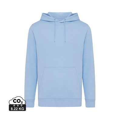 Iqoniq Rila Lightweight Hoodie aus recycelter Baumwolle, sky blue, XL