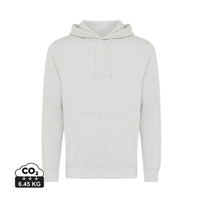 Iqoniq Rila Lightweight Hoodie aus recycelter Baumwolle, ungefärbte helles Grau, M