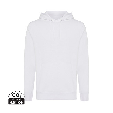 Iqoniq Rila Lightweight Hoodie aus recycelter Baumwolle, weiß, M