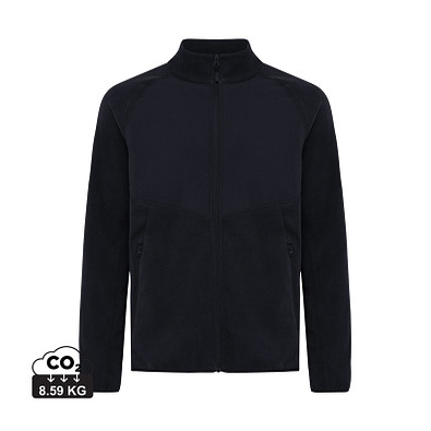 Iqoniq Talung Mikrofleece Jacke aus recyceltem Polyester, schwarz, L