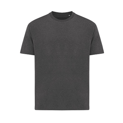 Iqoniq Teide T-Shirt aus recycelter Baumwolle, ungefärbtes Anthrazit, L