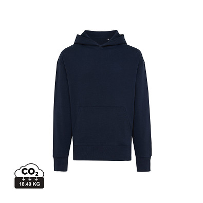 Iqoniq Yoho Relax-Hoodie aus recycelter Baumwolle, navy blau, XXS
