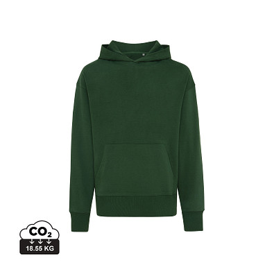 Iqoniq Yoho Relax-Hoodie aus recycelter Baumwolle, waldgrün, XS