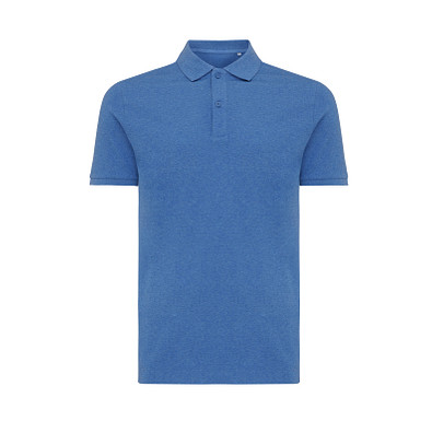 Iqoniq Yosemite PiquÃ©-Poloshirt aus recycelter Baumwolle, heather blue, 5XL