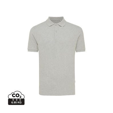 Iqoniq Yosemite Piqué-Poloshirt aus recycelter Baumwolle, heather grey, 4XL