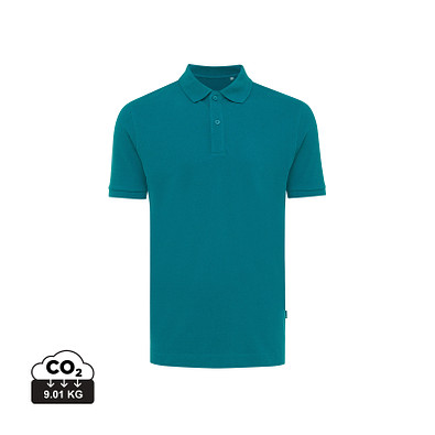 Iqoniq Yosemite Piqué-Poloshirt aus recycelter Baumwolle, verdigris, S