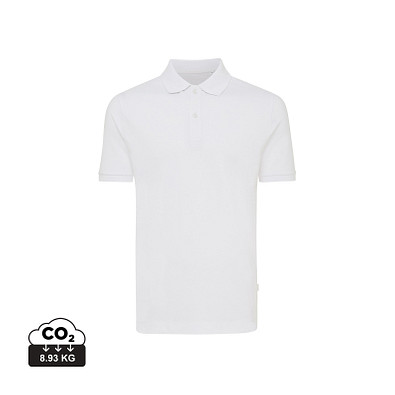 Iqoniq Yosemite Piqué-Poloshirt aus recycelter Baumwolle, weiß, 4XL