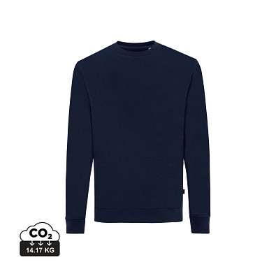 Iqoniq Zion Rundhals-Sweater aus recycelter Baumwolle, navy blau, S