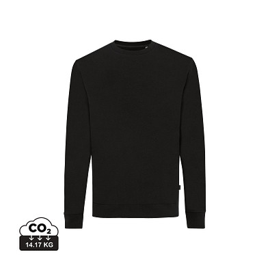 Iqoniq Zion Rundhals-Sweater aus recycelter Baumwolle, schwarz, XXS