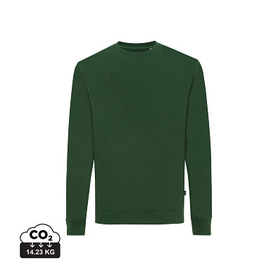Iqoniq Zion Rundhals-Sweater aus recycelter Baumwolle, waldgrün, L