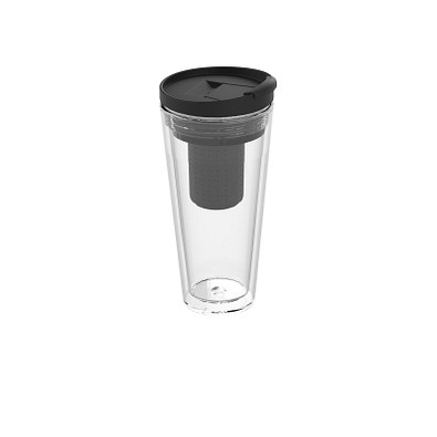 Isolierbecher Mocha mit Teesieb, transparent