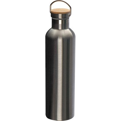 Isolierflasche aus Edelstahl, grau