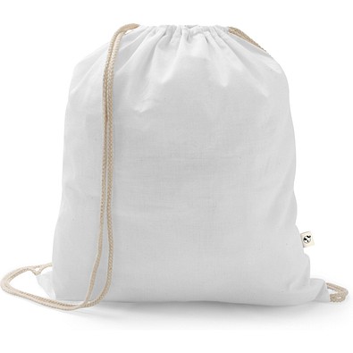 ISTANBUL. Rucksack aus recycelter Baumwolle (70%), Polyester (30% rPET) (150 g/m²), Weiß