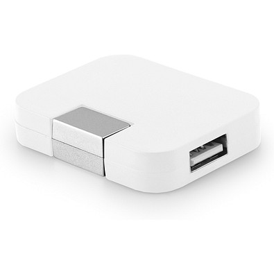 JANNES. HUB mit 4 USB-A-Anschlüssen aus ABS, Weiß