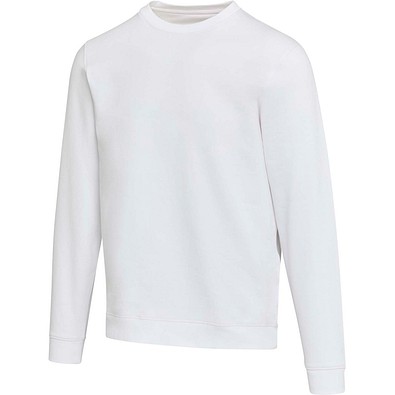 Jasper 280 g/m² Pullover mit Rundhalsausschnitt aus recycelter Bio Baumwolle (OCS), unisex, weiss, 3XL