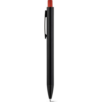 JOAN. Aluminium-Kugelschreiber mit mattem Finish, Rot