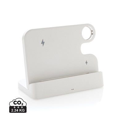 Joltz dual 15W-Ladegerät aus RCS rec. ABS mit iWatch-Slot, weiß