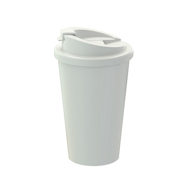 Kaffeebecher Premium Deluxe, 350 ml, weiß/weiß
