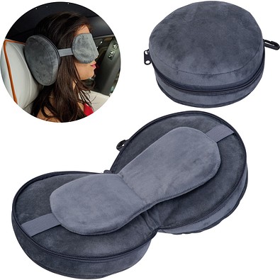 Kissen Set mit Schlafmaske JUSTYNA, anthrazit