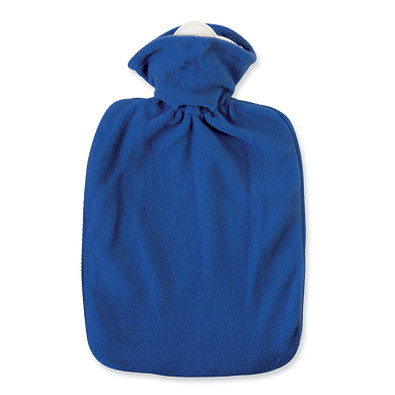 Klassikwärmflasche Fleecebezug, blau
