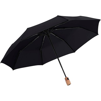 Knirps Timber duomatic Taschenschirm, black