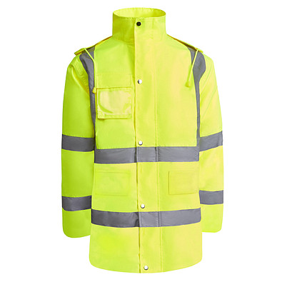 Kombinierter, gesteppter Parka Merak mit High Visibility, XXXL, fluor yellow