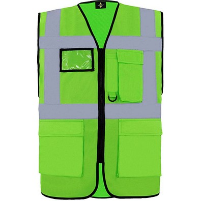 Korntex® Comfort Warnweste Hamburg, Multifunktional, L, Hellgrün