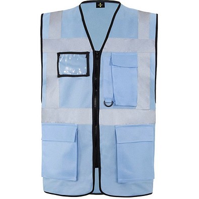 Korntex® Comfort Warnweste Hamburg, Multifunktional, L, Himmelblau