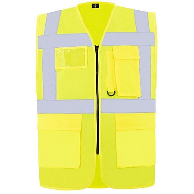 Korntex® Comfort Warnweste Hamburg, Multifunktional, L, Signal-Gelb