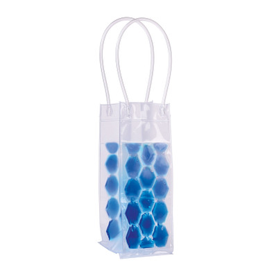 Kühltasche ICE CUBE,blau, transparent