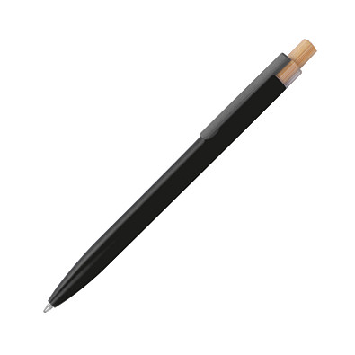 Kugelschreiber aus recyceltem Aluminium , schwarz