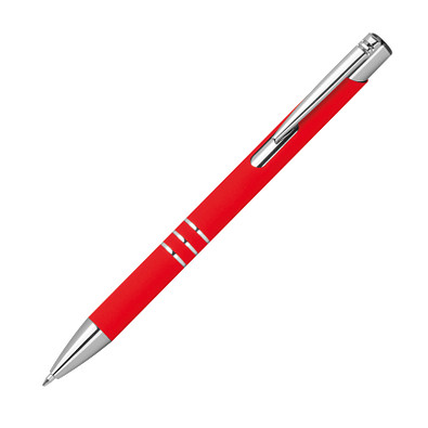 Kugelschreiber aus recyceltem Aluminium Dunmore,rot