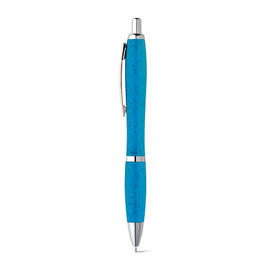 Weizenstroh-Kugelschreiber Terry, blaue Mine, blau