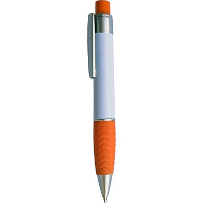 Kugelschreiber BigGrip, weiß/orange