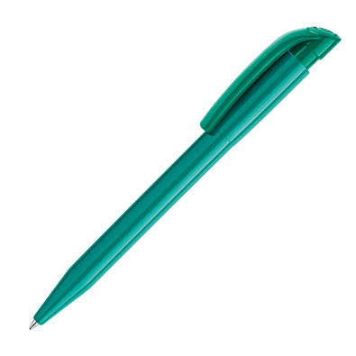 Kugelschreiber Total MADE IN EUROPE, blaue Mine, emeraldgrün