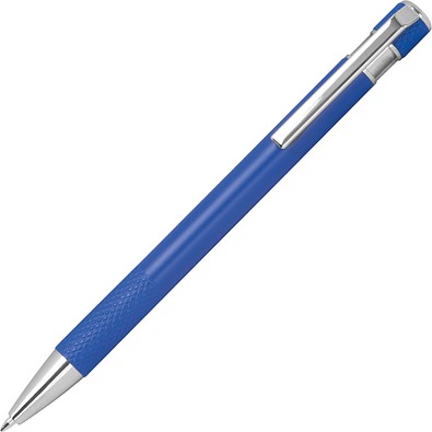Kugelschreiber mit gemusterter Griffzone JULIO, blau