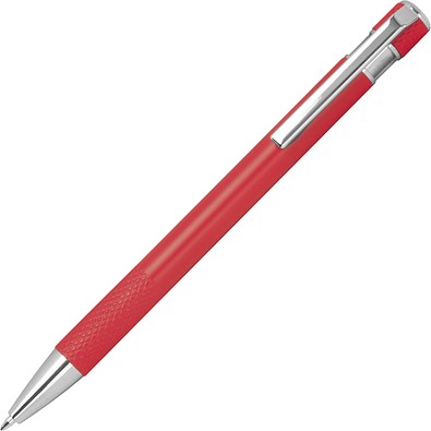 Kugelschreiber mit gemusterter Griffzone JULIO, rot