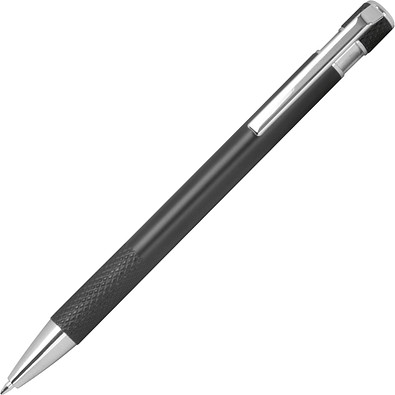 Kugelschreiber mit gemusterter Griffzone JULIO, schwarz