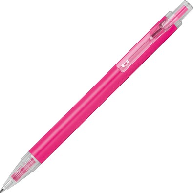Kugelschreiber mit transparenten Clip EUGENE, pink