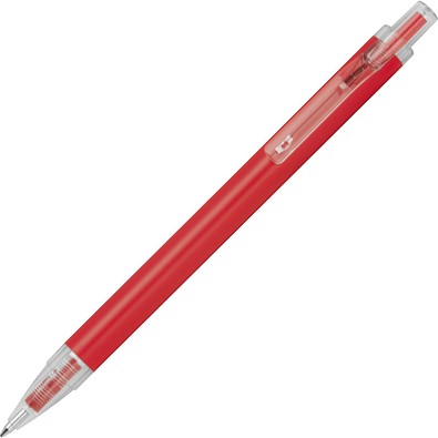 Kugelschreiber mit transparenten Clip EUGENE, rot