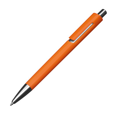 Druckkugelschreiber Pamplona, blaue Mine, orange