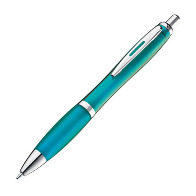 LANCE® Kugelschreiber Rio, blaue Mine, petrol-transparent