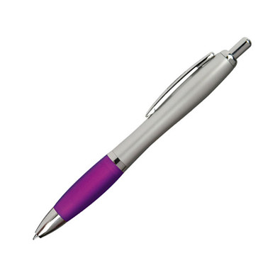 LANCE® Kugelschreiber Rio Satin, blaue Mine, silber/lila
