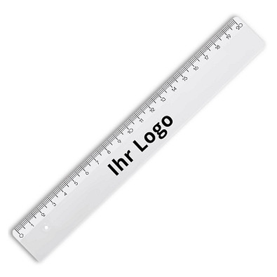 Kunstoff-Lineal, 20cm, weiß