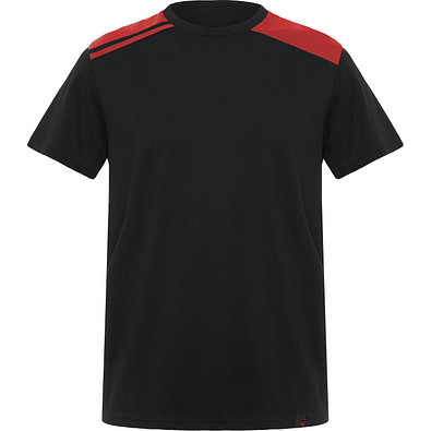 Kurzärmeliges T-Shirt Expedition in kombinierten Farben EXPEDITION, S, schwarz/rot