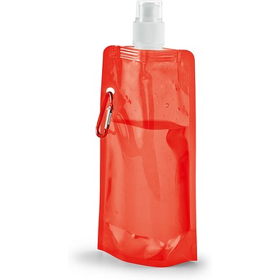 KWILL. 460 ml PE-Faltflasche, Rot