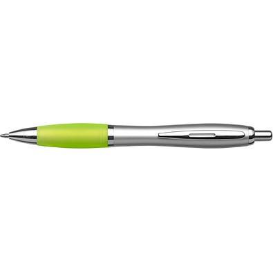 LANCE® Kugelschreiber Rio Satin, blaue Mine, silber/apfelgrün