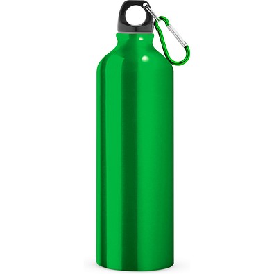 LANDSCAPE L. Aluminium-Sportflasche mit Karabiner 800 ml, Hellgrün
