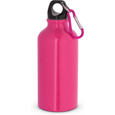 LANDSCAPE S. Aluminium-Sportflasche mit Karabiner 400 ml, Rosa